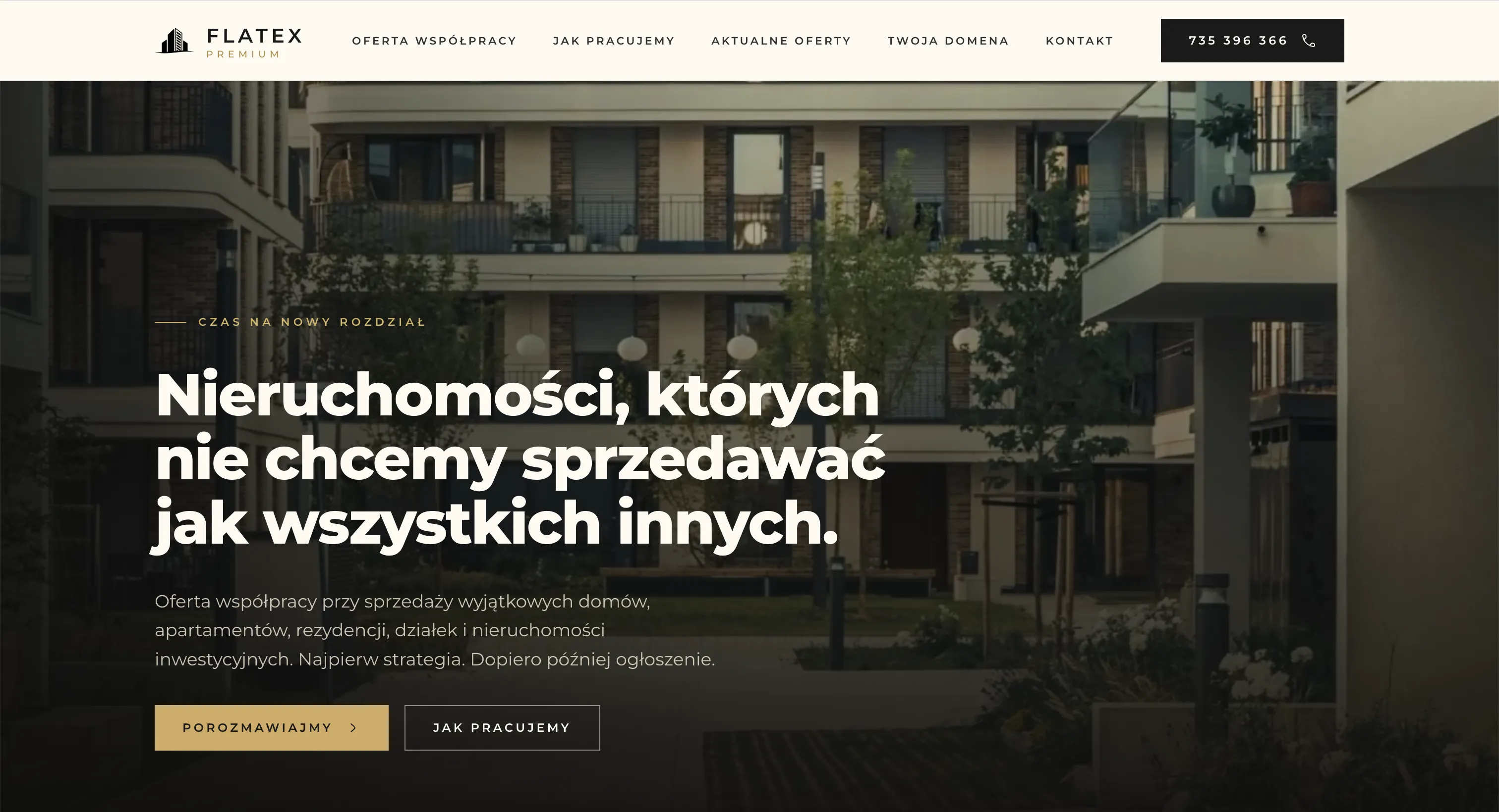 Zrzut ekranu projektu Flatex Premium